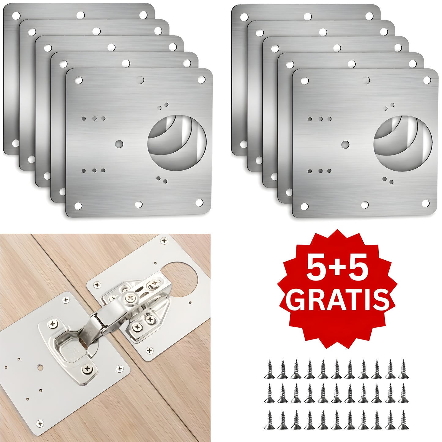 TitanFIX 5+5 GRATIS: Set Pločica za Popravku Šarki