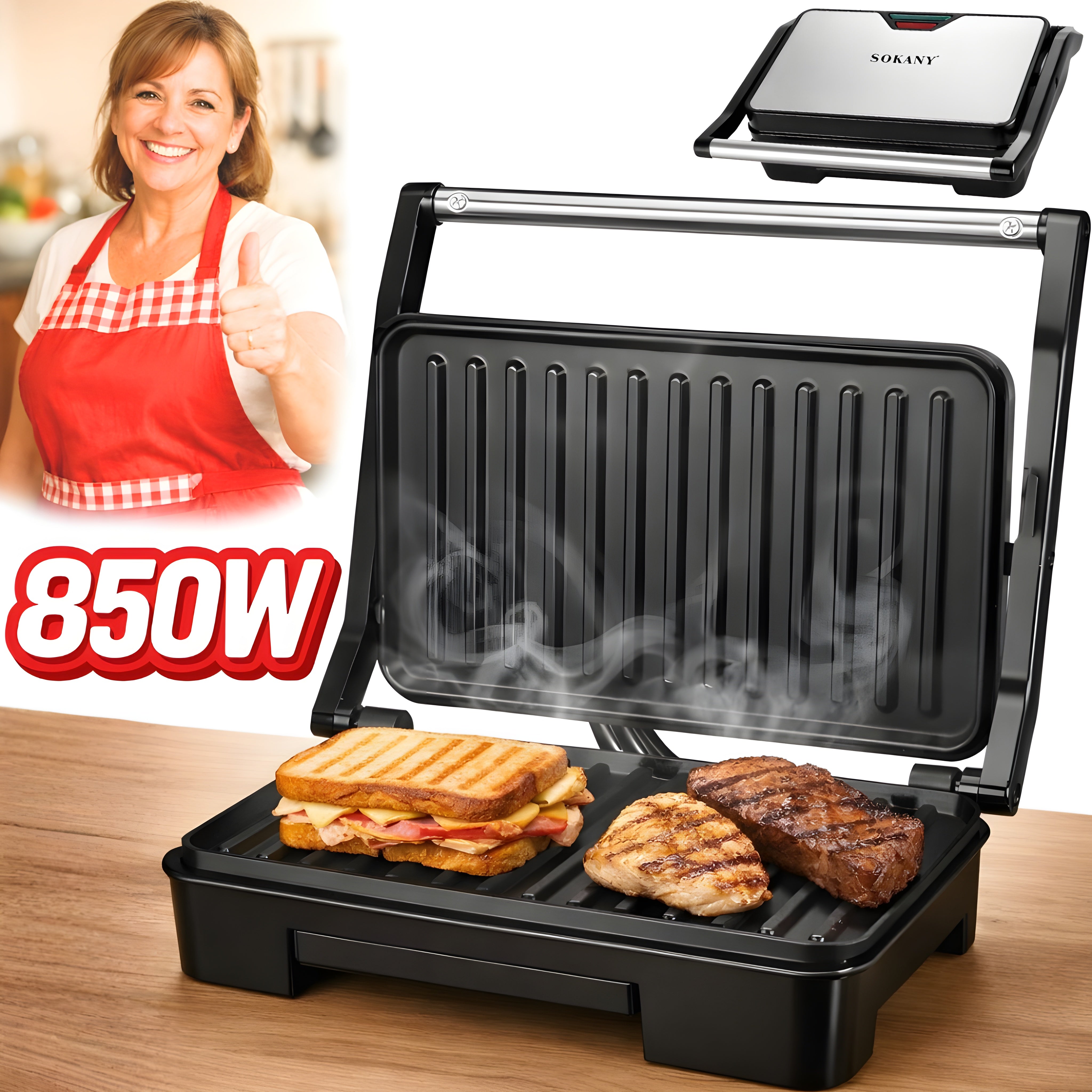 SOKANY - Porodični Grill Toster 850W