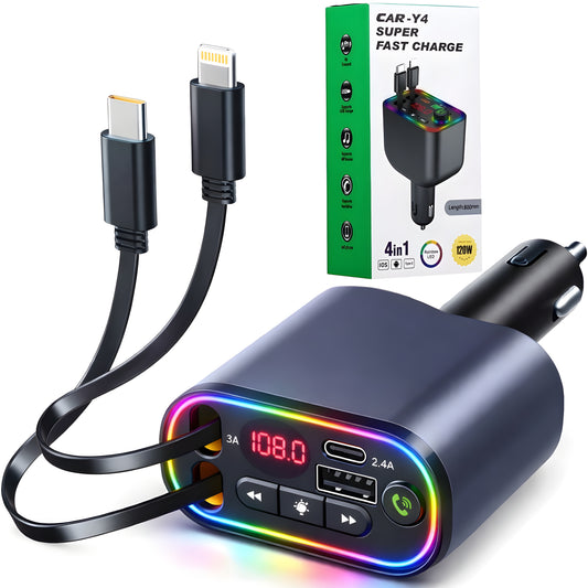 4U1 Bluetooth Punjač - Sa ugrađenim kablovima